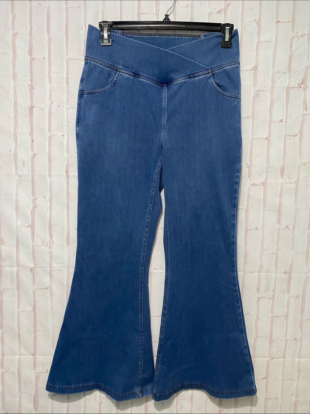 Unbranded Crossover Waist Wide Leg Pull on Jeans size 30L